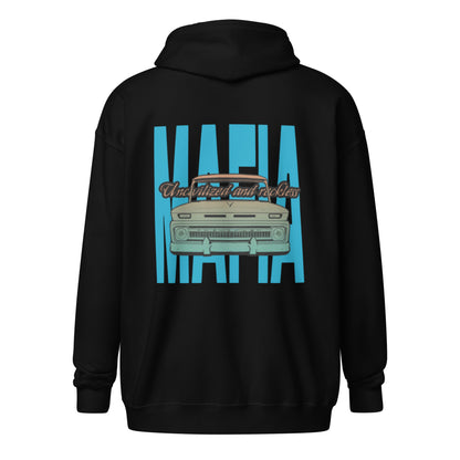 FLANNEL MAFIA unisex zip hoodie blue