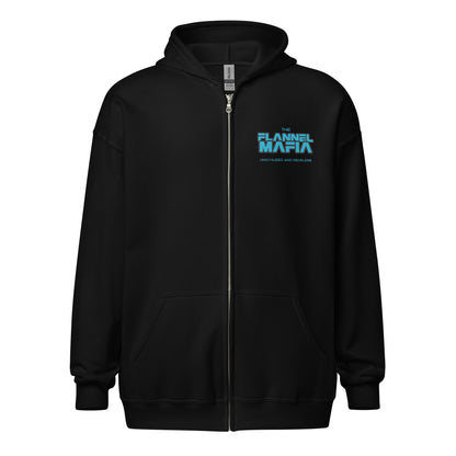 FLANNEL MAFIA unisex zip hoodie blue